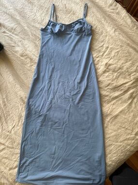 DANIELLE BERNSTEIN by weworewhat Light Blue Midi Slip Dress